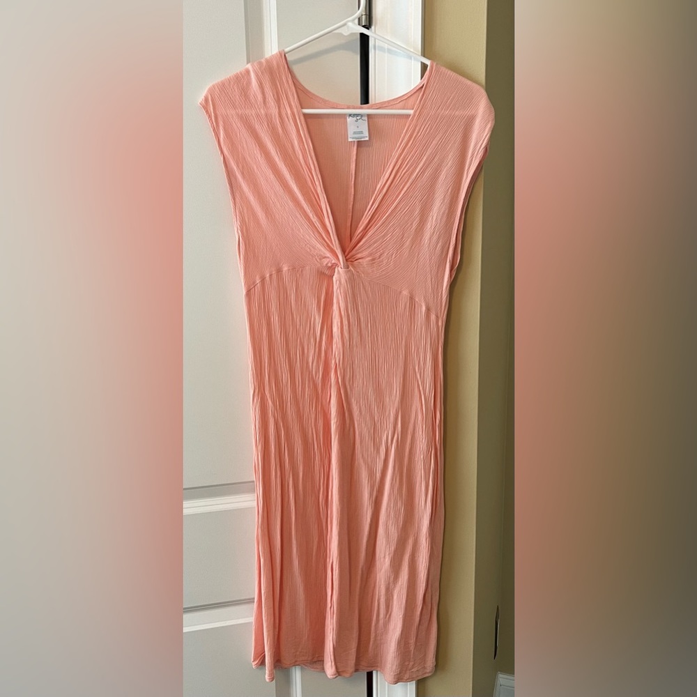 Kona Sol Twist Front Midi Beach Cover Up